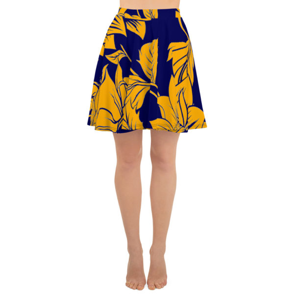 blue and yellow skirt