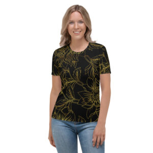 black and gold top womens