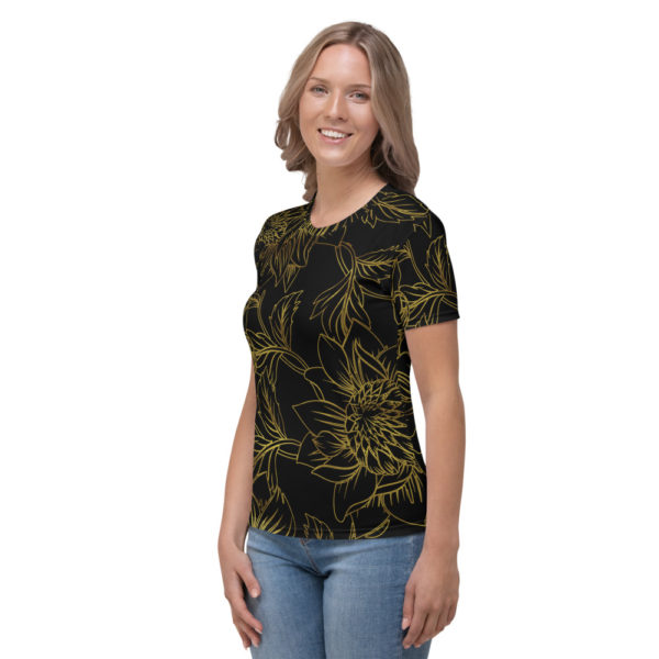 black and gold top womens