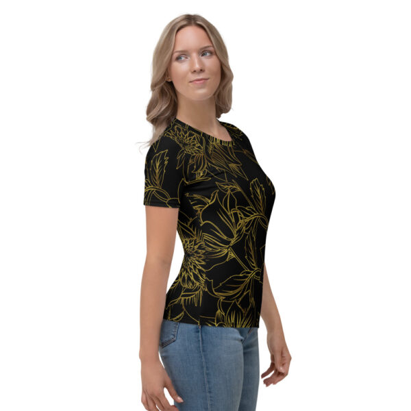 black and gold top womens