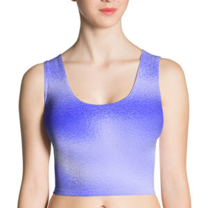 Blue Metallic Crop Top