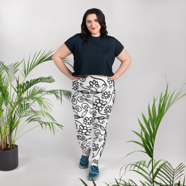 all over print plus size leggings white front 61bb9613e7278