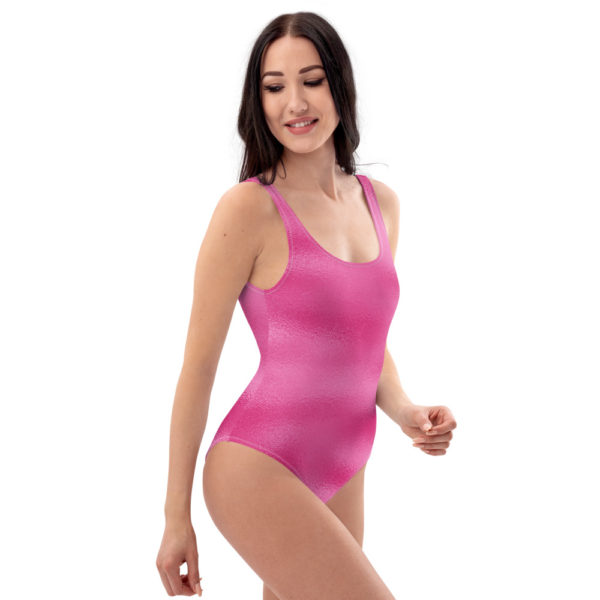 pink metallic swimsuit
