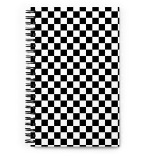 checkered notebook