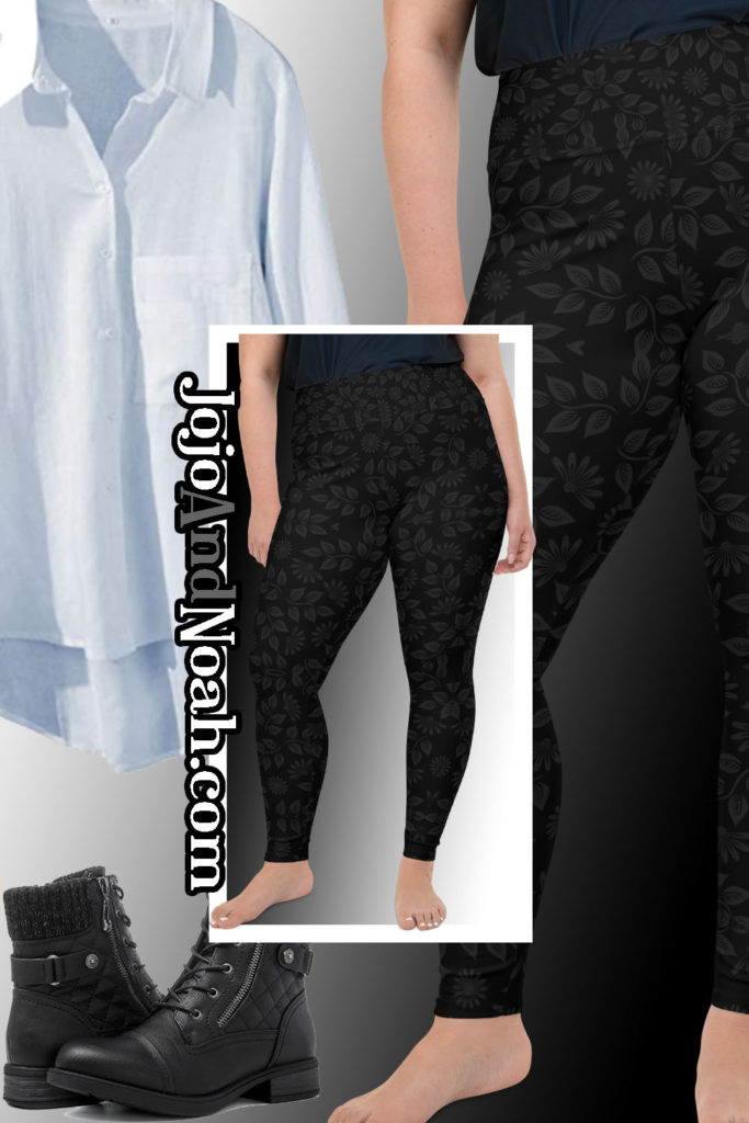 BlackAndWhiteOutfit LeggingsAndOversizedShirt