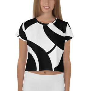 black and white crop top