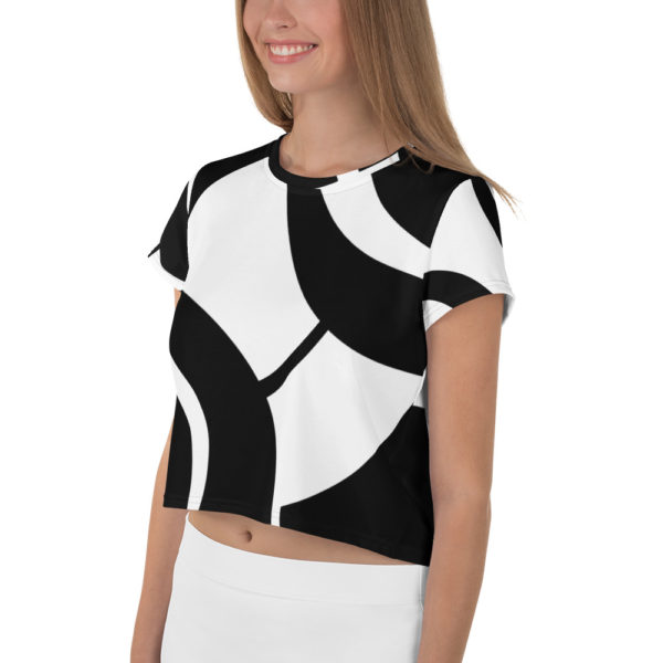 black and white crop top