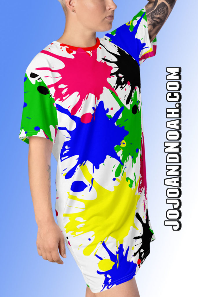 PaintSplatterShirtDress