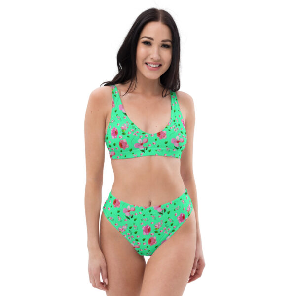 Floral High Waisted Bikini