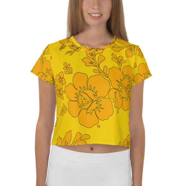 yellow crop top