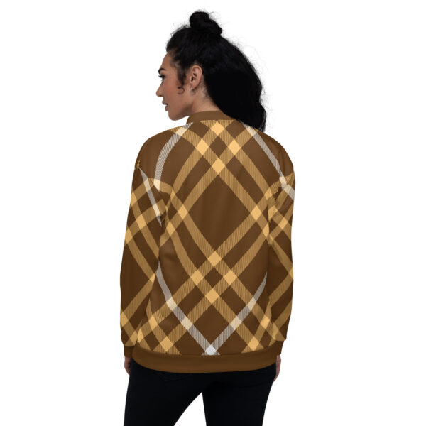 brown bomber jacket