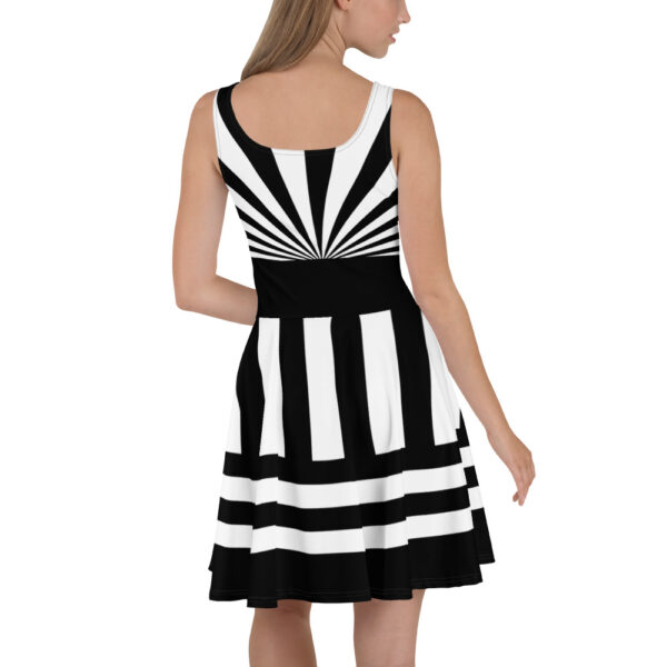 black and white dress