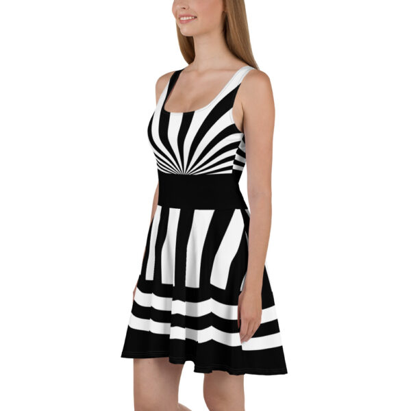 black and white dress