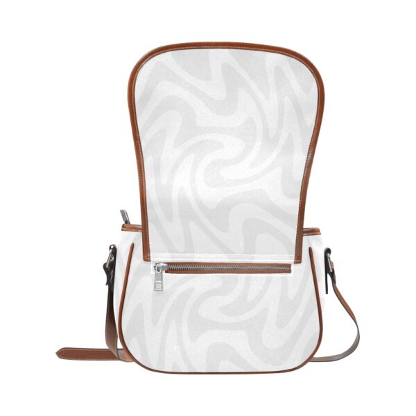 white saddle bag