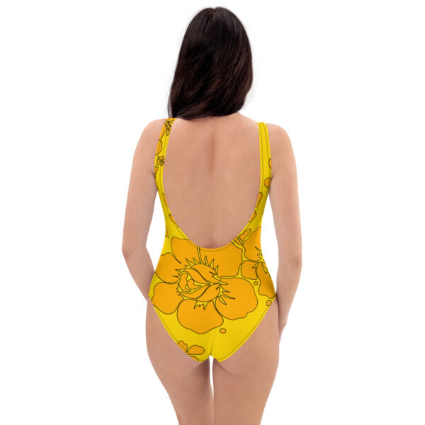 yellow one piece swimsuit