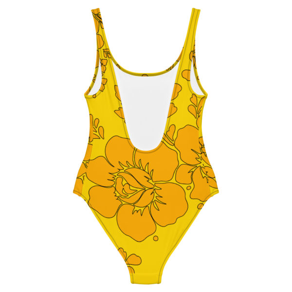 yellow one piece swimsuit