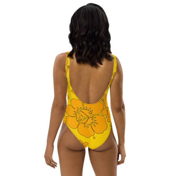 yellow one piece swimsuit