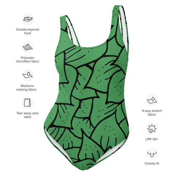 green bathing suit