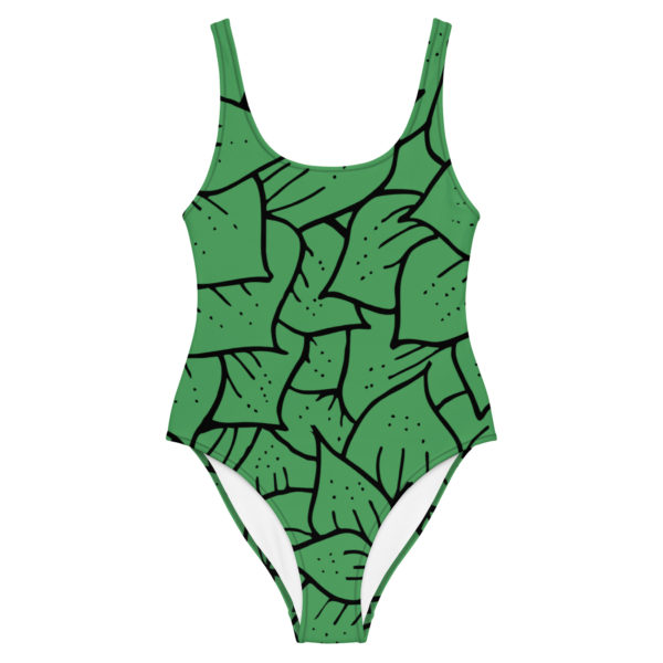green bathing suit
