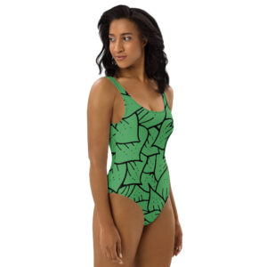 green bathing suit