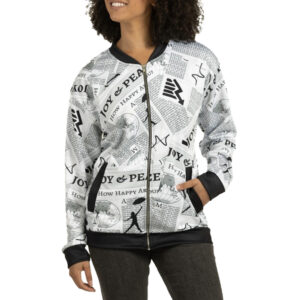 graphic bomber jacket