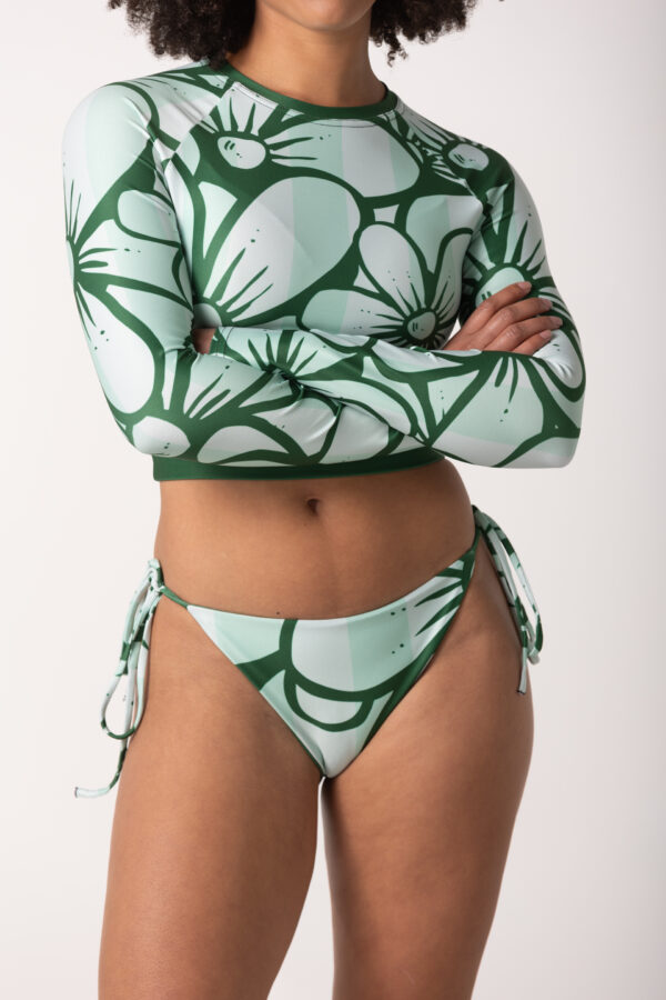 Groovy Vibrant Green long-sleeve crop top - Image 5