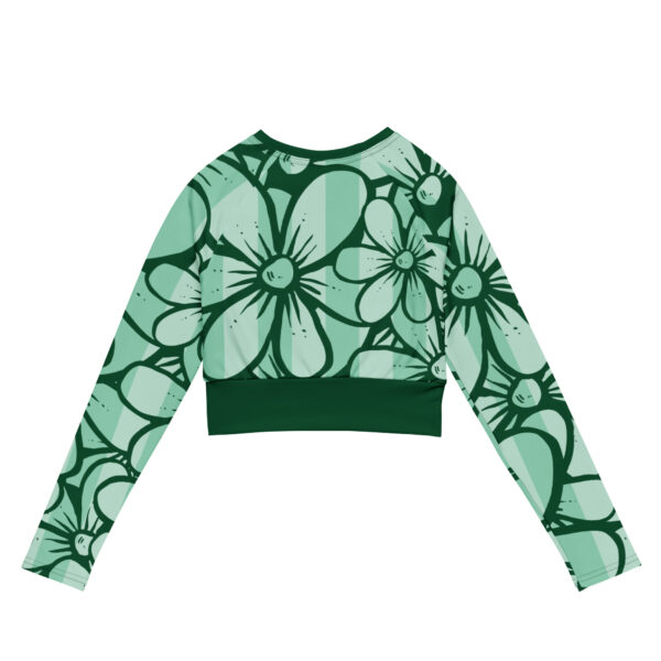 Groovy Vibrant Green long-sleeve crop top - Image 7