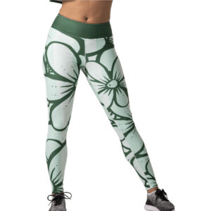 high waist green yoga leggings